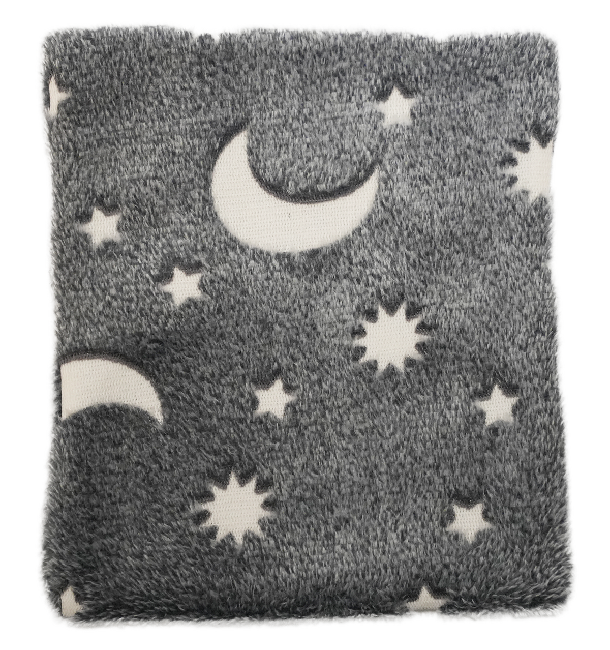 Grey Glow in The Dark Stars And Moons Fleece Hottie