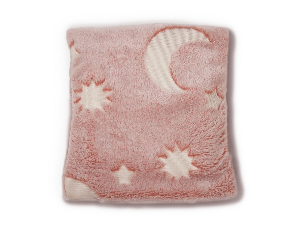 Pink Glow in the Dark Stars And Moons Fleece Hottie